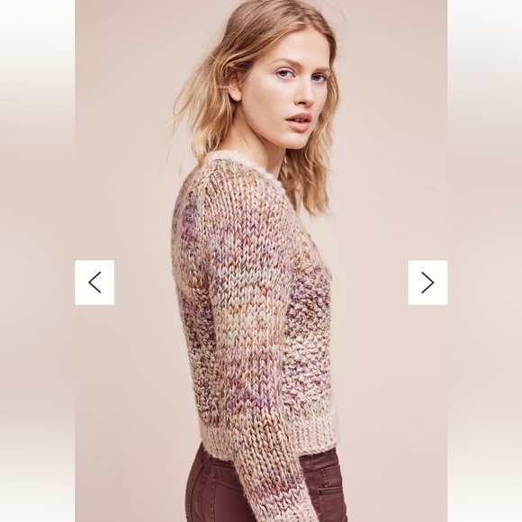 Anthropologie angle of the north multi color zipper Knit Cardigan, size XS - Picture 2 of 10